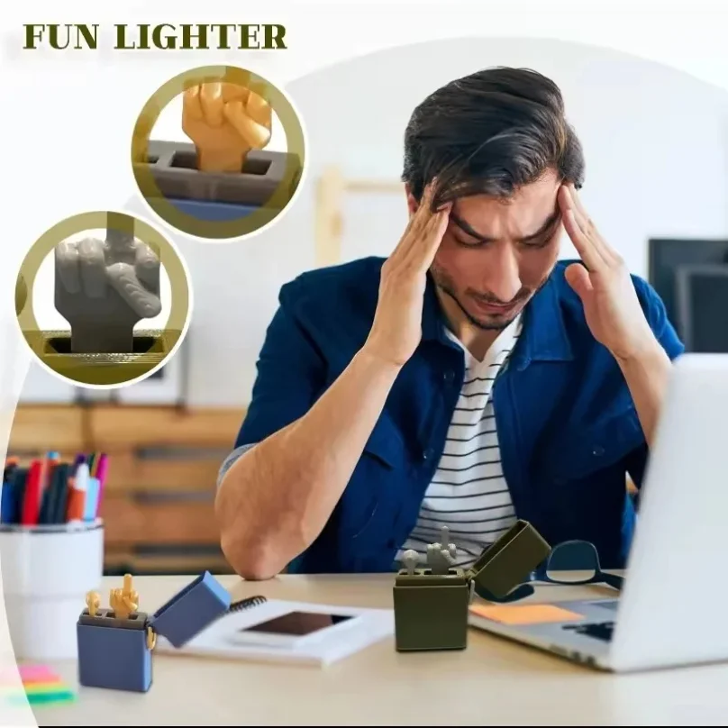 Fun Gag Birthday Gift Accessories Desk Decoration Surprise Gift Box Toys Middle Finger In The Box Supplies Crafts Decor Figurine