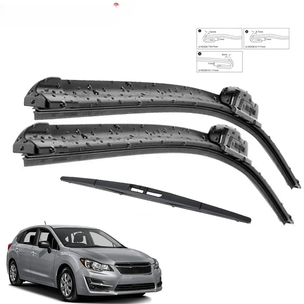 Car Wiper Front & Rear Wiper Blades Set Kit For Subaru Impreza GJ GP VA 2014 - 2016 Windscreen Windshield Window 26