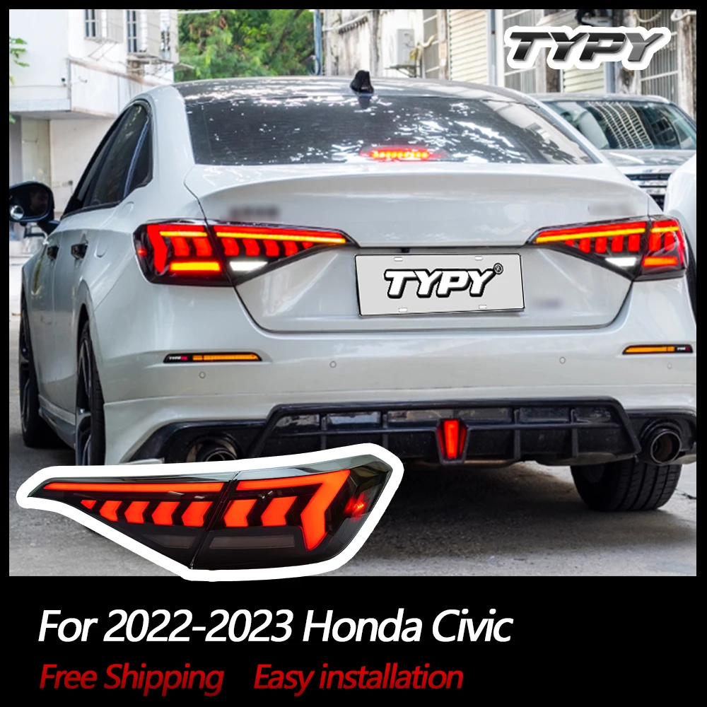 

TYPY Car Tail Lights For Honda Civic 2022-2023 LED Tail Lamps Daytime Running Lights Dynamic Turn Signals Car Accessories