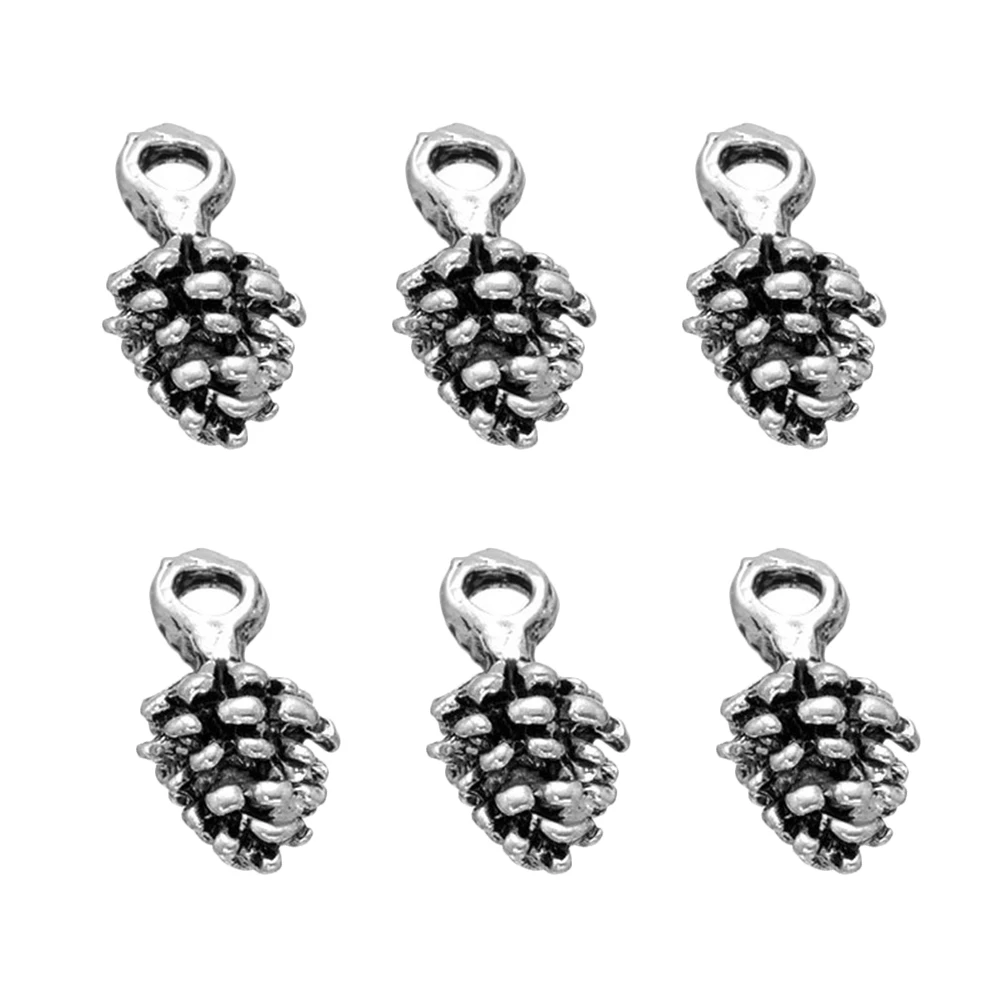 

100 Pcs Alloy Jewelry Pendant Charms Making Kit Necklace Bracelet Earrings Accessories Pine Cone naments Craft Decorative