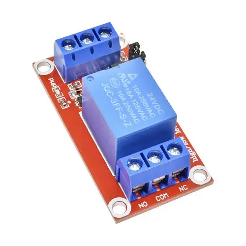 1 Channel DC 24V Relay Module With Optocoupler Isolation Support High and Low Level Trigger for Arduino 1 Way Relays Board