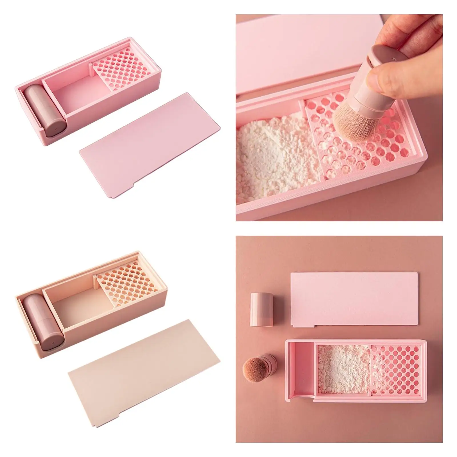 Contenedor de polvo de almidón de maíz, práctico y fácil de usar, contenedor de accesorios para moldeo de arcillas para hacer pendientes, arcilla polimérica