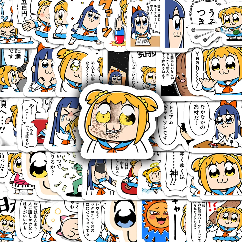 40pcs Cute Cartoon POP TEAM EPIC Stickers For Laptop Water Bottle Luggage Notebook Waterproof Graffiti Vinyl Phone Decals