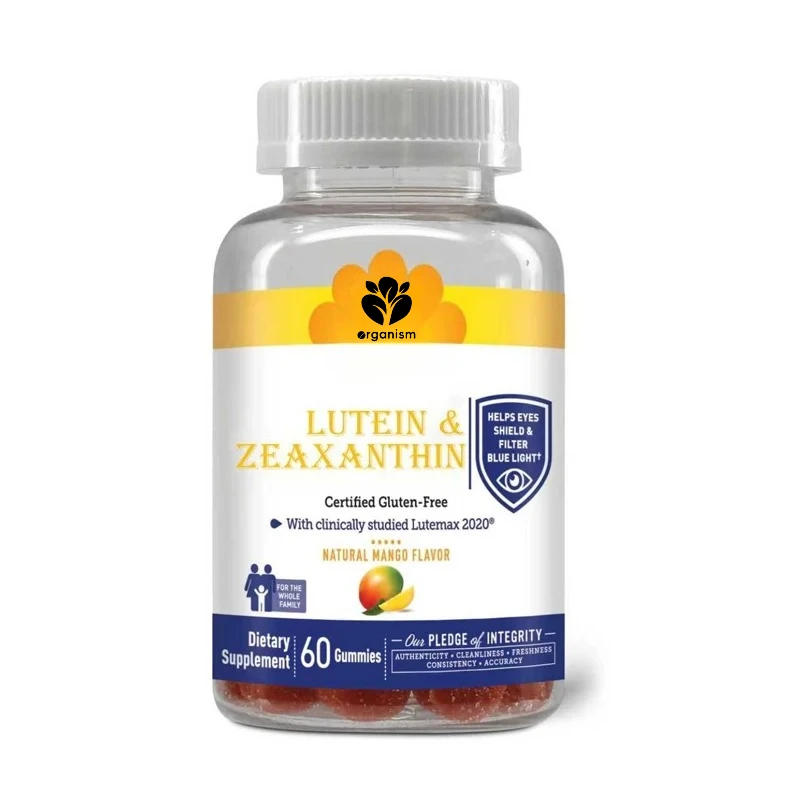 

Жевательные конфеты с лютеином, натуральные добавки для поддержки зрения, лютеин из бархатцев, зеаксантин, для здоровья глаз и поддержки макулярной зоны, без ГМО.