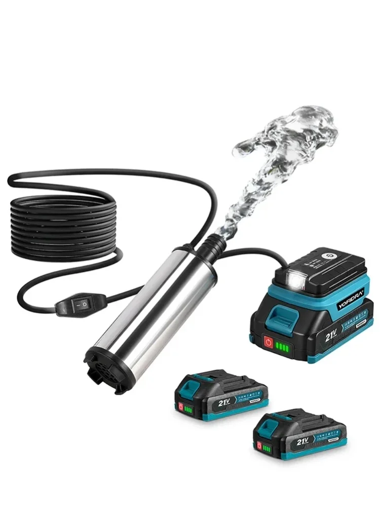 YOFIDRA 50–80 L/min Leistungsstarke elektrische Wasserpumpe, Ölpumpe, Betankungspistole, Tauchpumpe für Autos, für Makita 21V Akku