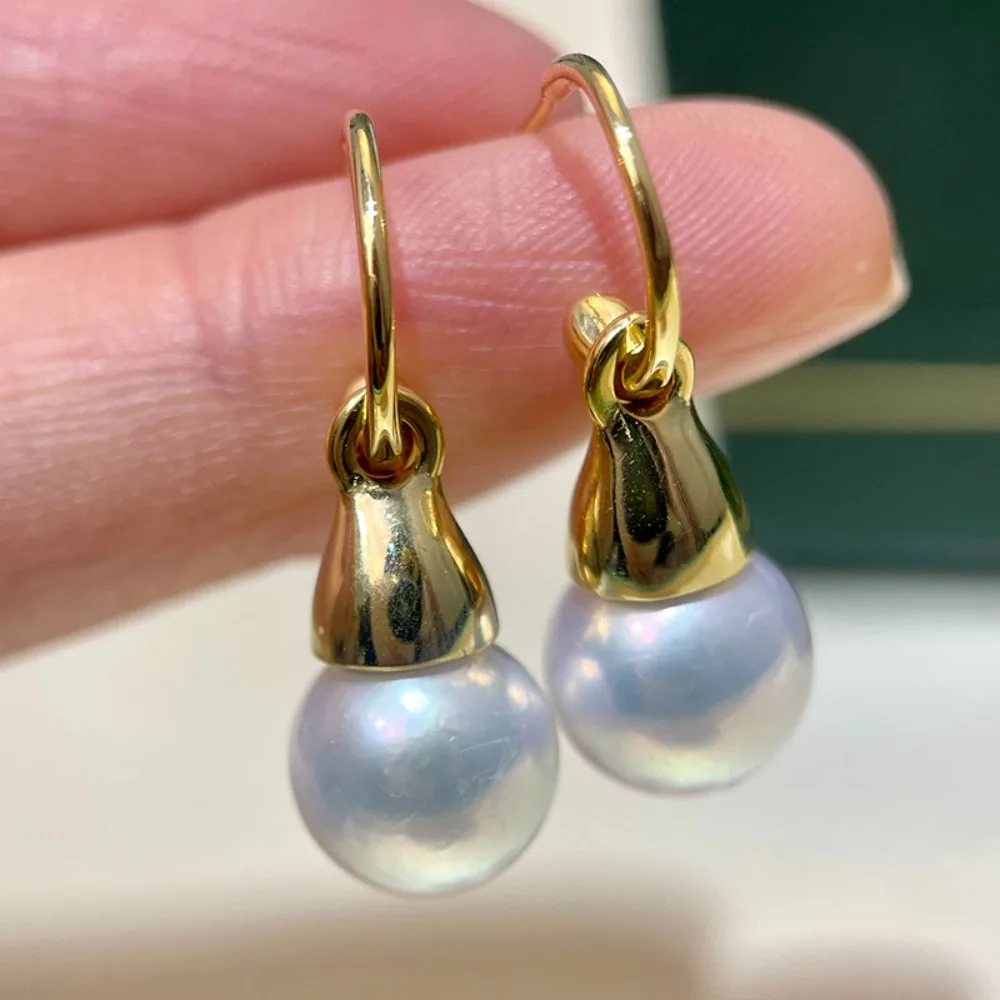 

6PCS S925 Sterling Silver Needle 18K Gold Wrapped Plated Brass Earring Settings Diy Jewelry Pearl Earrings Accessories