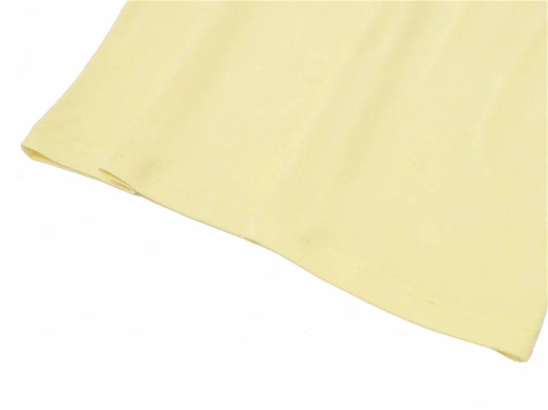 Abito da sera autunnale da donna con lacci senza schienale con scollo all'americana Abito da sera sottile con spacco alto senza maniche Guaina gialla Gonna da festa sottile Novità