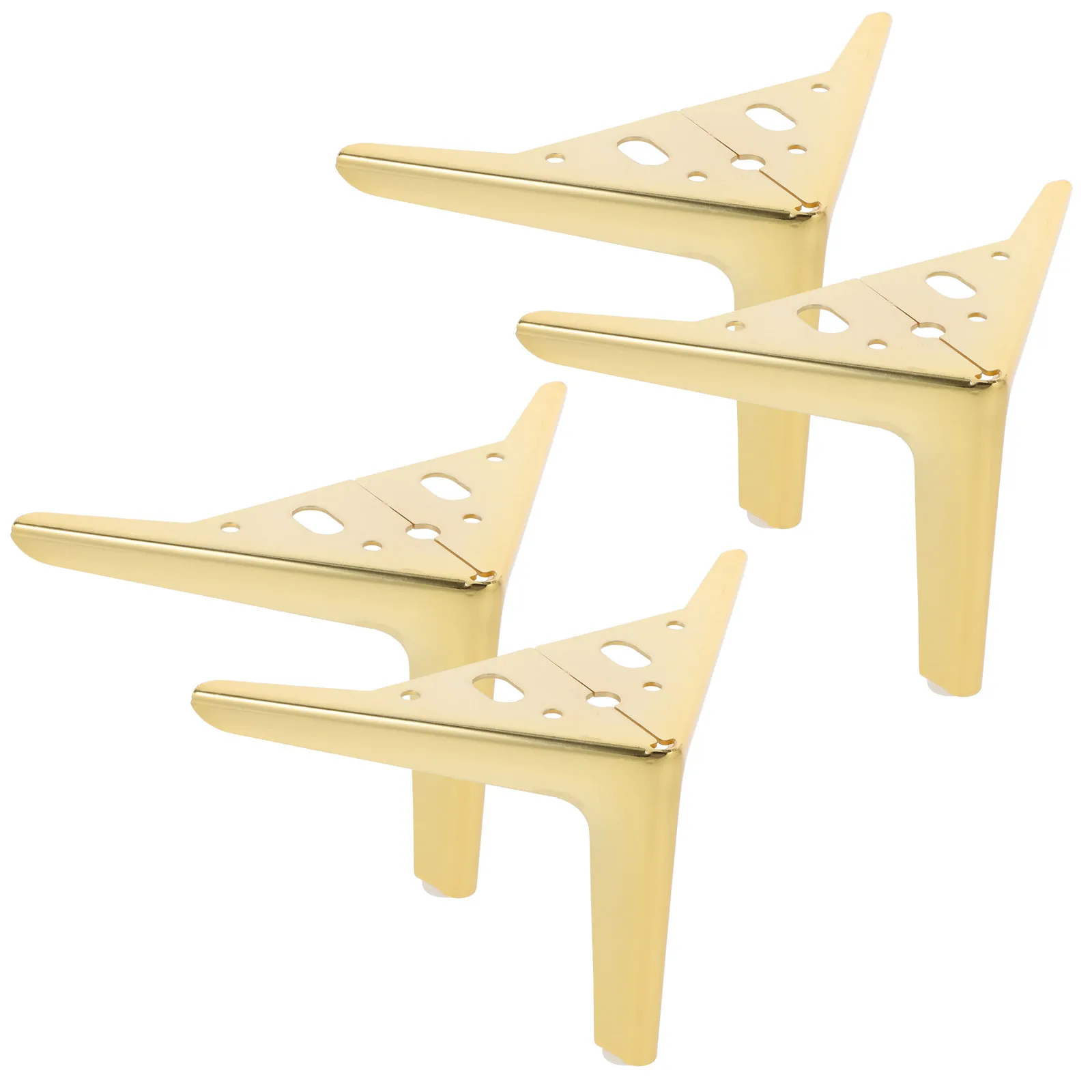 

4Pcs Metal Cabinet Legs Cold Rolled Steel Heavy Duty Furniture Feet Sofa Bedside Table Support Gold Furniture Legs