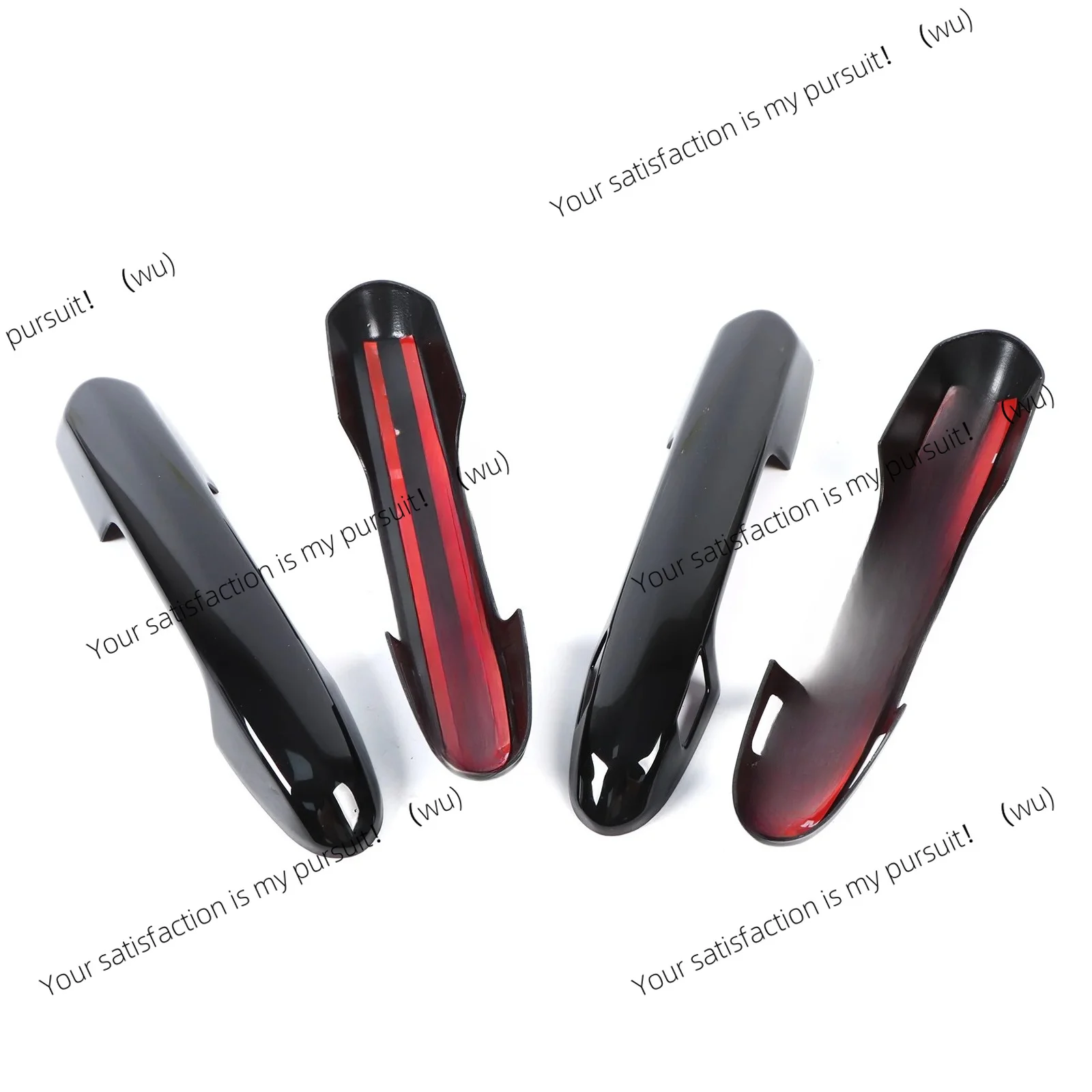 For Toyota RAV4 2019-24 Car Interior Accessories Replacement Parts 4Pcs/Set Black Plastic Front Car Door Handles Cover Trim