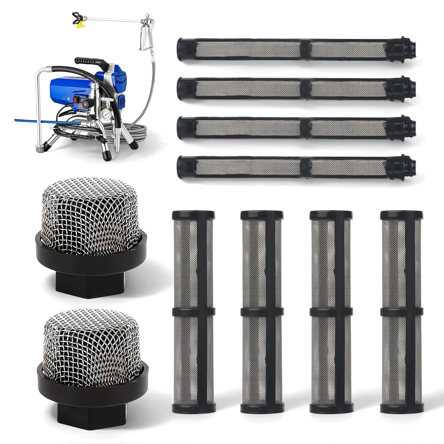

10Pcs Airless Paint Sprayer Filter Kit Spray Gun Inner Core Pump Strainer Screen Replacement Accessories Set