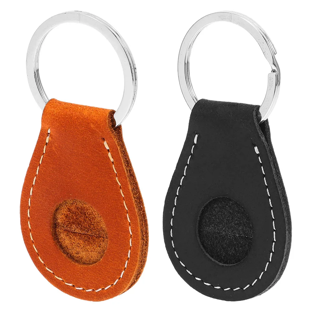 

2pcs Keychain Case Coin Holder Cover Pendant Multifunctional Nice Keychain Hanging Decor Cowhide Bag Stylish Appearance