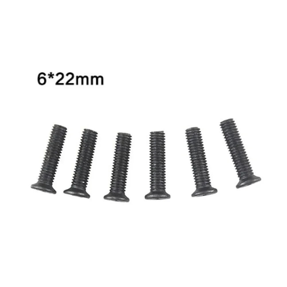 6 adet Matkap Chuck Shank Adaptör Vidası Sol El Konu Fit UNF Sabitleme Vidaları M5/M6 22mm Profesyonel Metal Aletler Aksesuarları