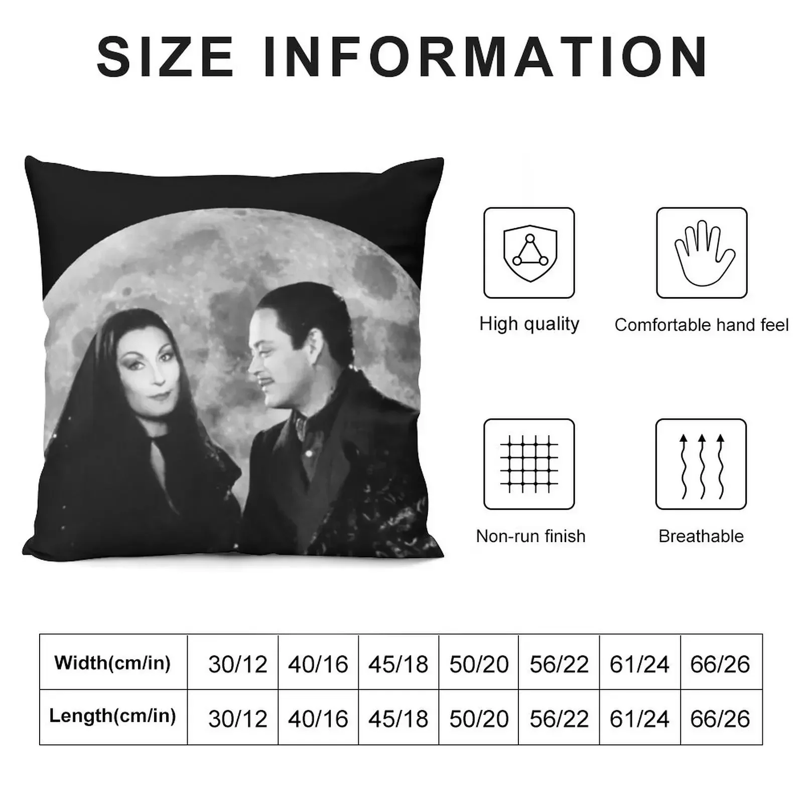 Morticia and Gomez Addams: Relationship Goals Iconic Image Throw Pillow Pillow Case Christmas Pillowcase pillow