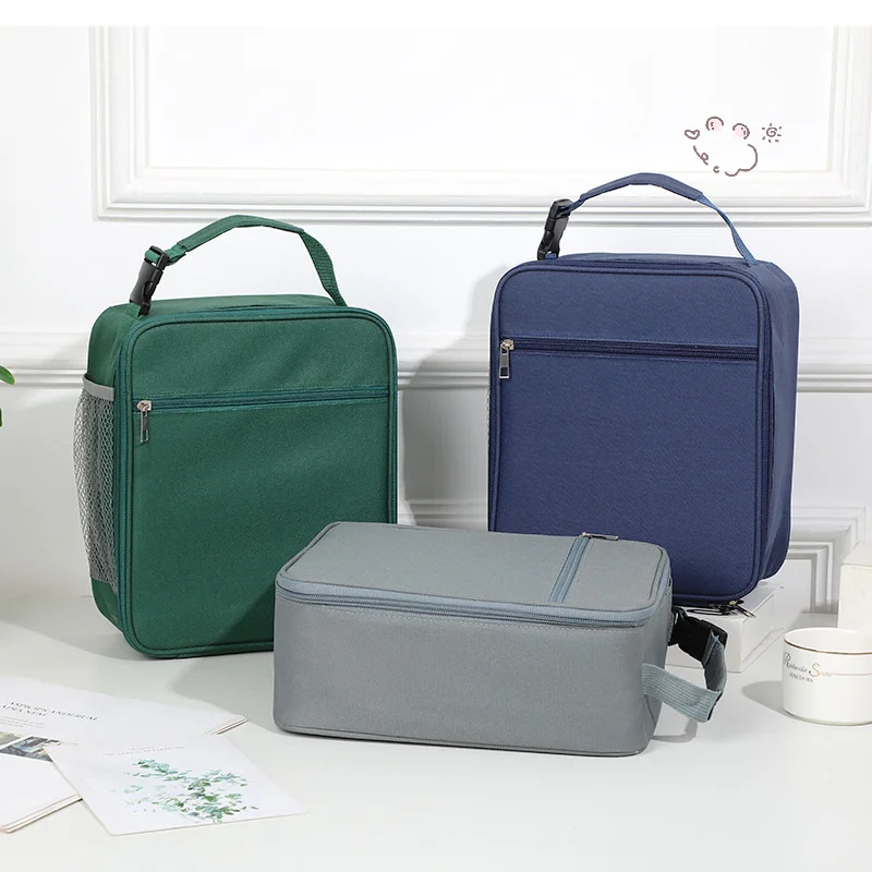 

Lunch Bag Tote Portable Insulated Box Canvas Thermal Cold Food Container School Picnic Travel Lunchbox Food Box Storage Bags