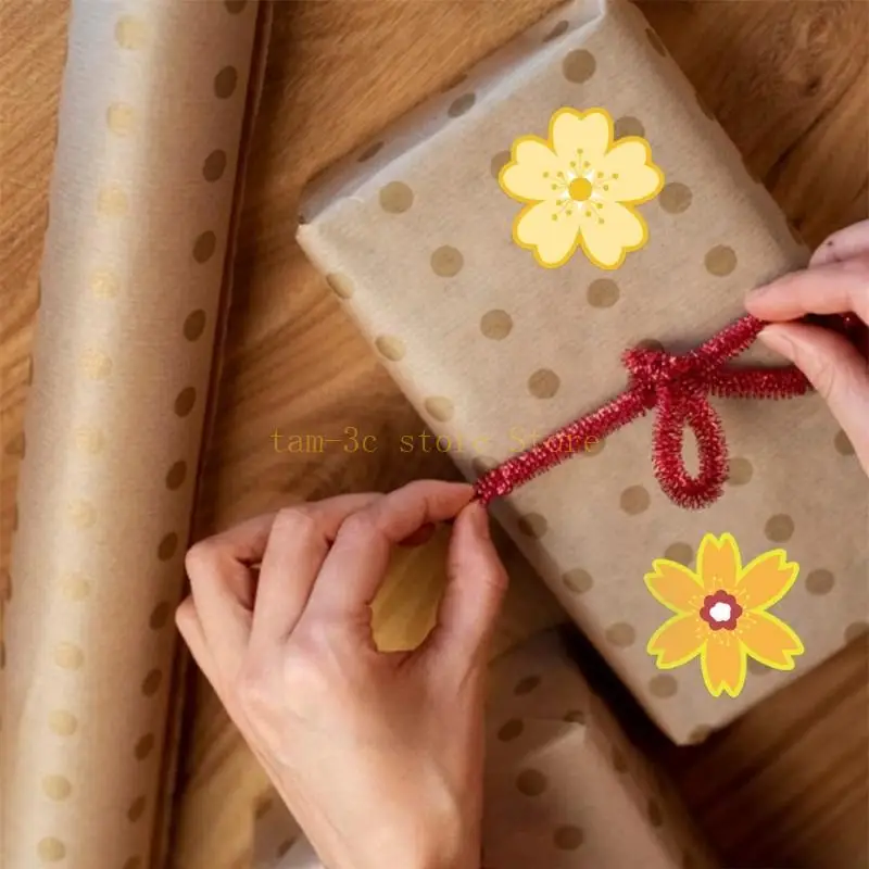 adesivi per sigillare fiori, etichette autoadesive da 1,5 pollici per imballaggi, forniture per anniversario matrimonio