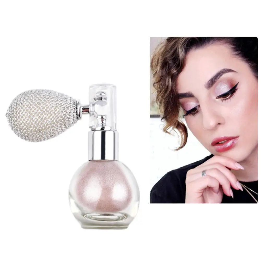 Spray de maquillage à paillettes brillantes pour le corps, surligneur, diamant, haute brillance, éclaircissant, miroitant, nickel é, poudre, cosmétiques, W5F0