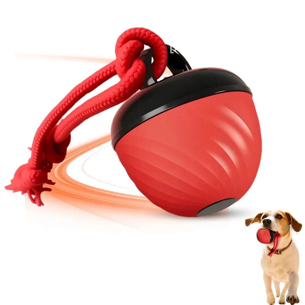 

With Ropes Interactive Dog Ball Random Path 3 Modes Electric Automatic Moving Ball USB Charging Bouncing Design