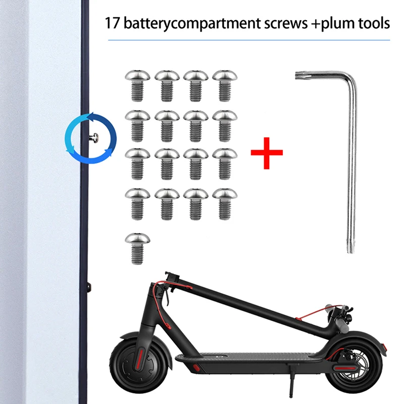 17 Stuks Onderste Batterij Deksel Schroeven En 1Pc Tool Voor Xiaomi Mijia M365 Elektrische Scooter