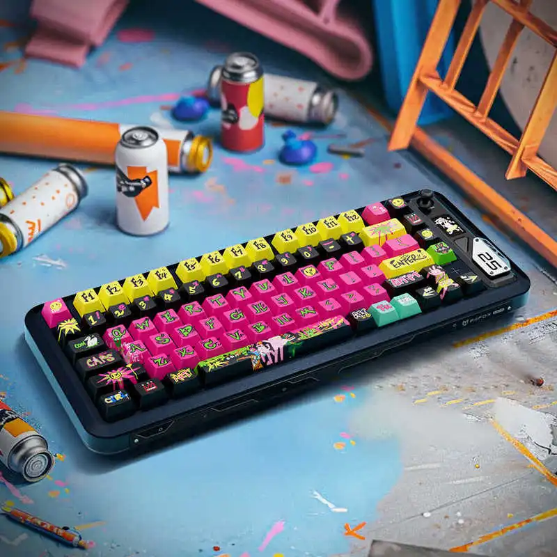 Graffiti Madman Theme Keycaps 146keys Cherry Profile Pbt Hot Sublimation Mechanical Keyboard Customized Cute Keycaps