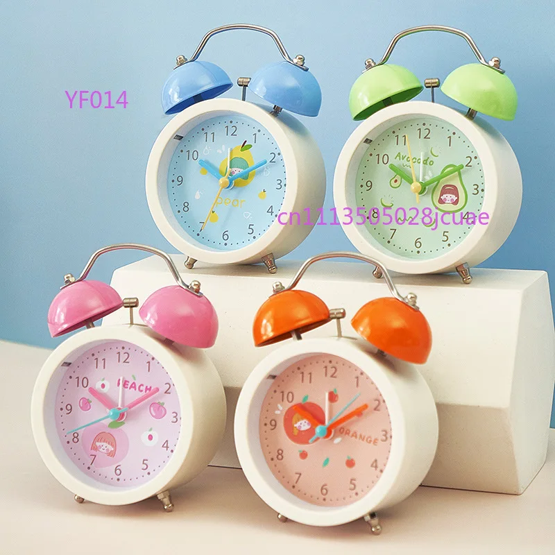 Creative Cartoon Children Alarm Clock Metal Twin Bell Loud Sound Student Bedside Desktop Clock GH805