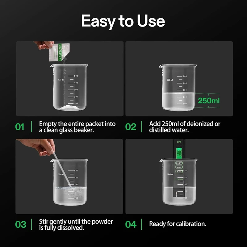 18-Pack PH Meter Buffer Solution Powder, PH 6.86/4.00/9.18, PH Buffer Powder For Precise & Easy PH Tester Calibration