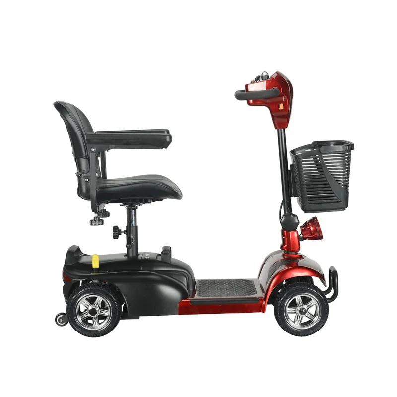 Hot Sale Foldable Lightweight 4 Wheels Electric Mobility Scooter Electromagnetic Brake for Elderly Scooter For Seniors