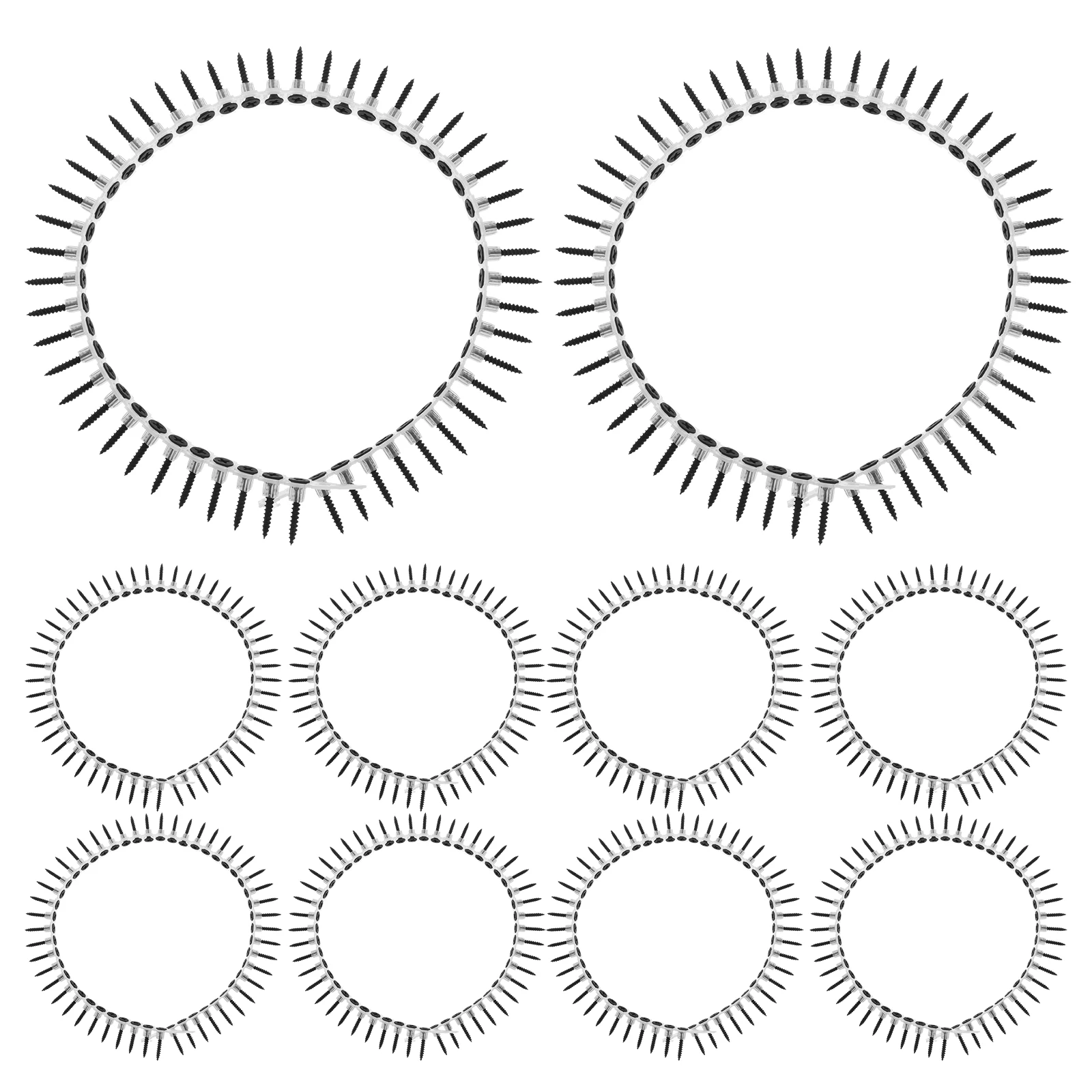 

1000pcs Chain Strap Drywall Screws Plastic Belt Nails Heavy Duty Anchors Wall Picture Hanging Furniture Repair Kit