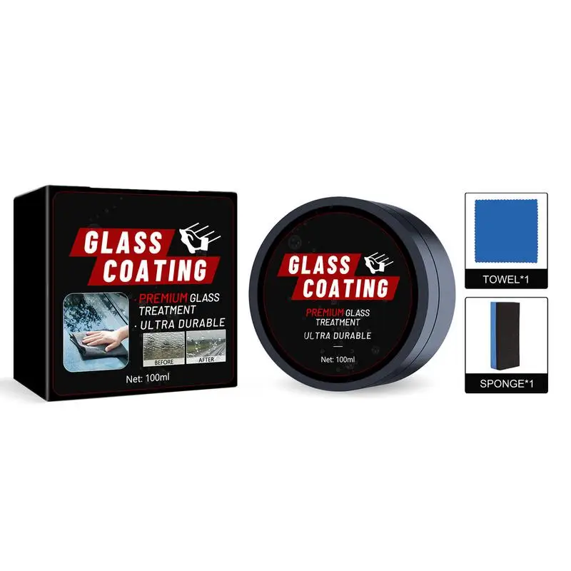 

Hydrophobic Windshield Glass Coating 100ml Glass Coating For Windshield Easy-to-Use Safe Protective Oil Film Layer