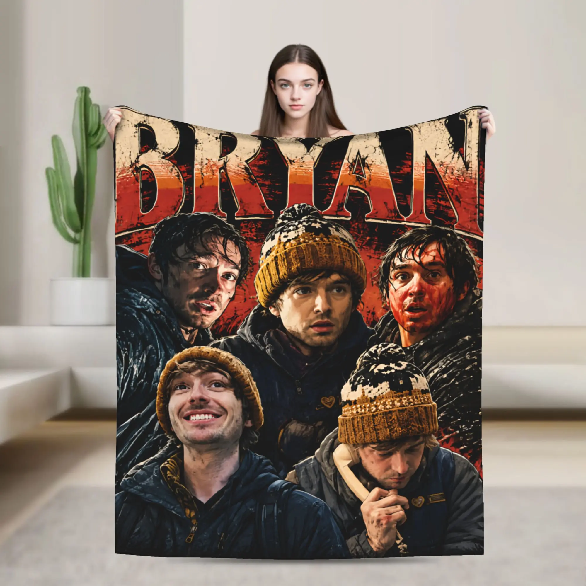 Bryan RE, Austin Abrams, RE film Fleece Throw Blanket R-Residents Blankets for Bed Bedroom Lightweight Thin Bedroom Quilt