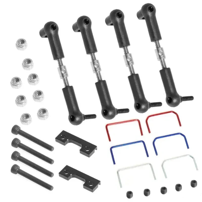 Kit de barra estabilizadora ancha delantera y trasera para coche RC, accesorios de piezas de mejora de coche Trxs 1/16 Slash e-revo RC