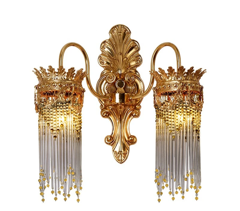 

European style wall lamp bedroom living room study dining room crystal corridor French luxury hotel