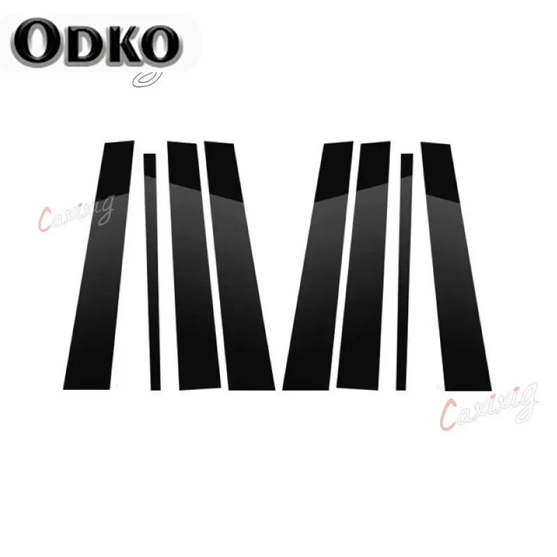 8Pcs Car Door Window Pillar Posts Trim Covers Sticker For BMW X5 E53 2000 2001 2002 2003 2004 2005 2006