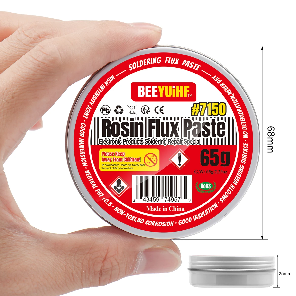 BEEYUIHF Rosin Soldering Paste Flux For SMD PCB BGA Soldering & Repair Electrical Soldering (2.29oz/65g)