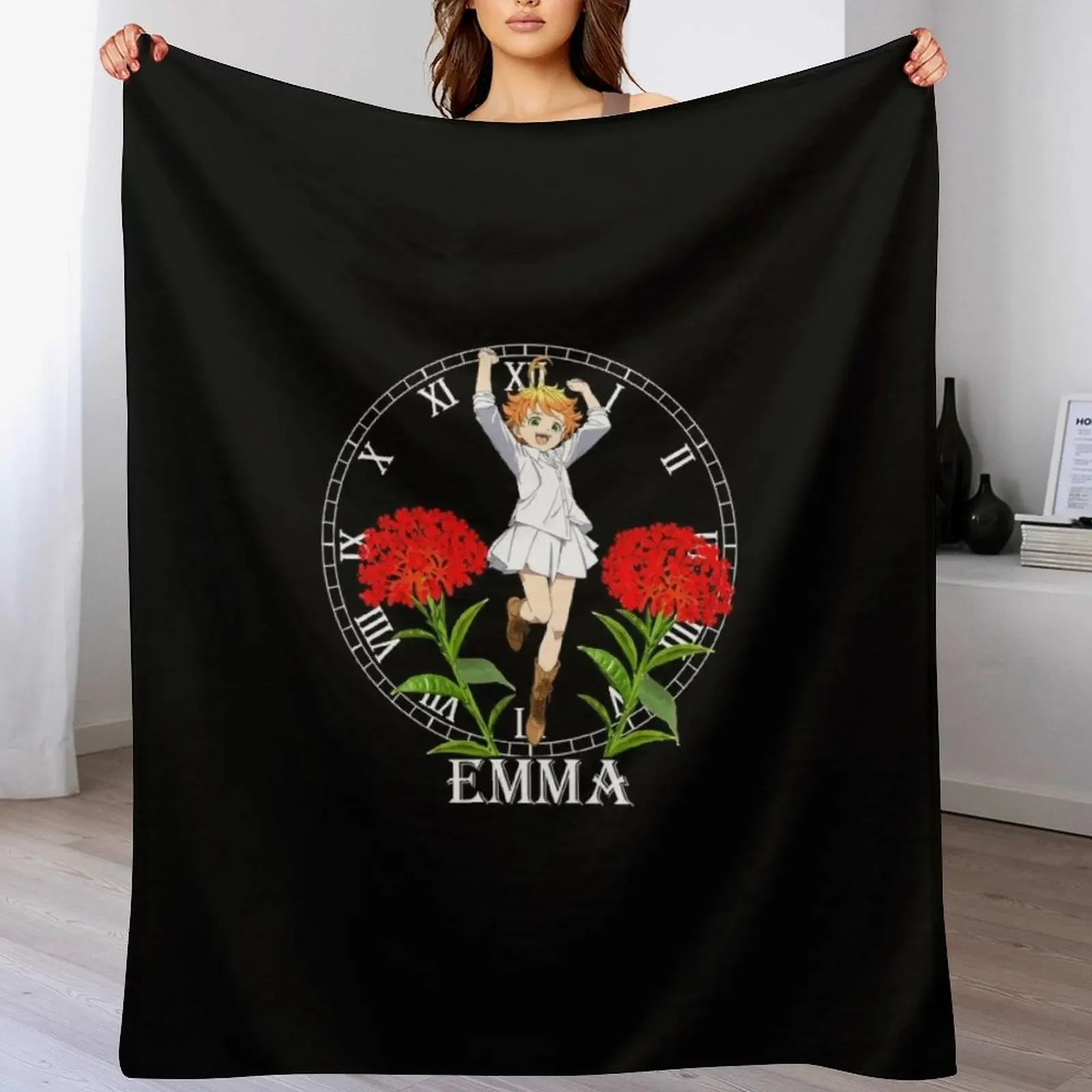 

New The promised Neverland Emma Throw Blanket funny gift Decorative Sofa Sofa Beach Blankets