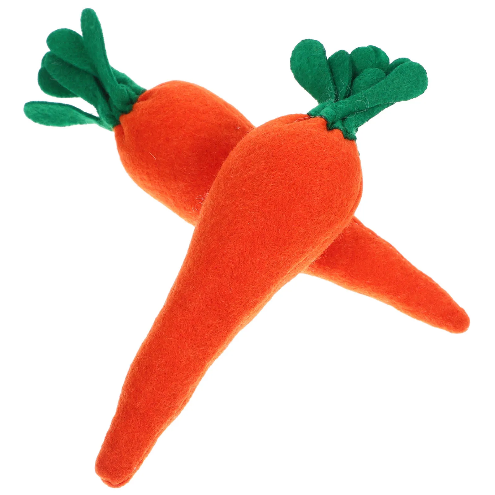 

2 Pcs Easter DecorVegetables Colorful H made Artificial Easter Artificial Carrot Fabric Carrot for Party Home