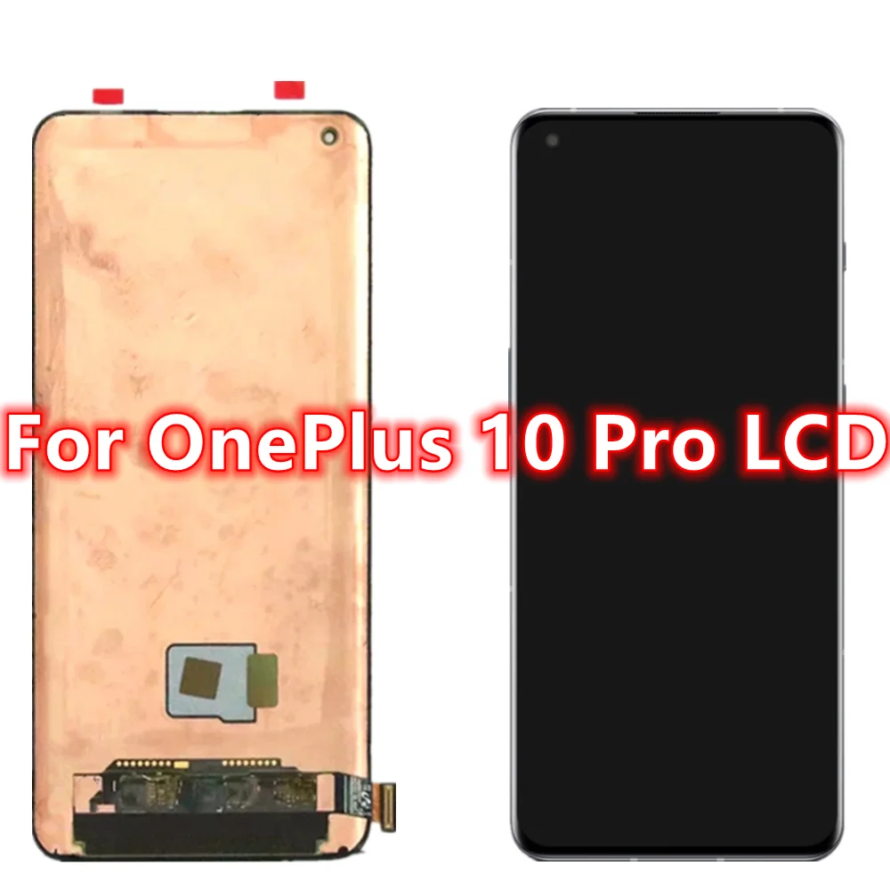 

100% Test AOMLED For Oneplus 10 Pro LCD 10pro Display Touch Screen Digitizer Assembly Replacement 1+10 Pro NE2210 LCD with frame