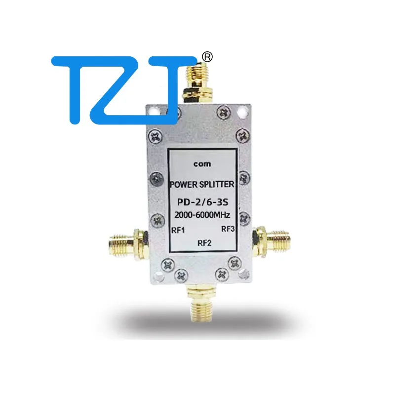 TZT PD-2/6-3S 2000-6000 MHz Microstrip Splitter di potenza a 3 vie Divisore di potenza RF con connettore SMA