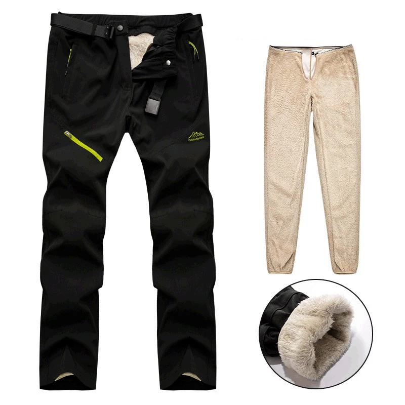 New Ski Pants Men Women Winter Waterproof Snowboard Snow Fleece Pants Thick Warm Trousers Outdoor Trekking Hiking Pants