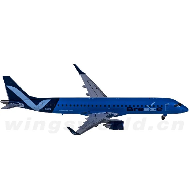 Diecast Scale Geminijets 1:400 GJMXY2043 Breeze Airways Embraer ERJ-195AR N190BZ Alloy Model Aircraft Decoration Gift  Display