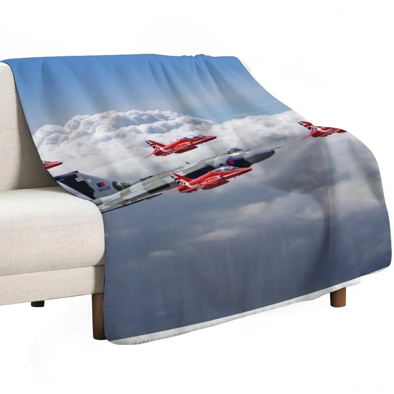 

Final Vulcan Flight With The Red Arrows - 3 Throw Blanket Soft Plush Plaid Thin Giant Sofa Blankets