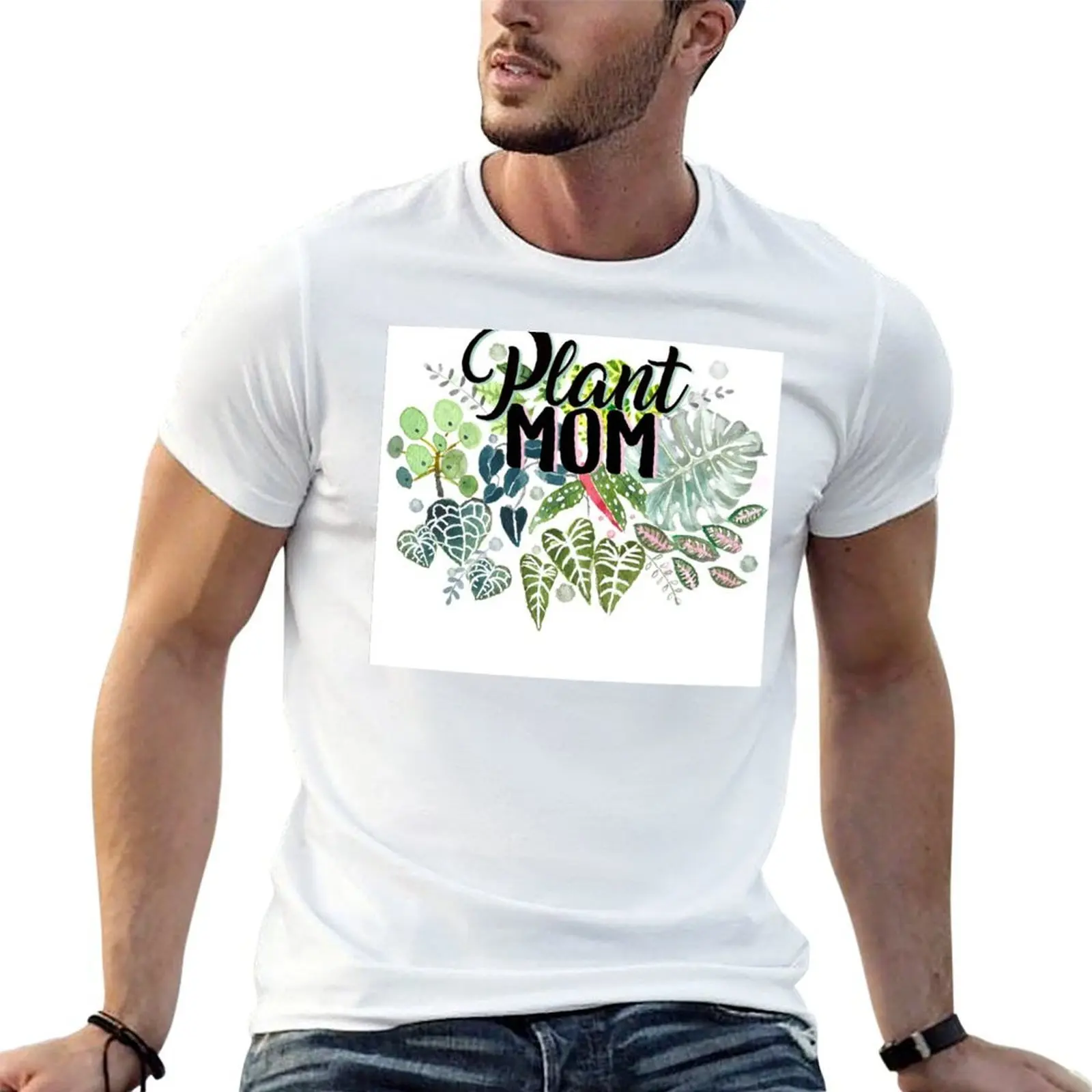 

Plant Mom T-Shirt t shirts for man pack cotton funny t shirts dark humor T-Shirt