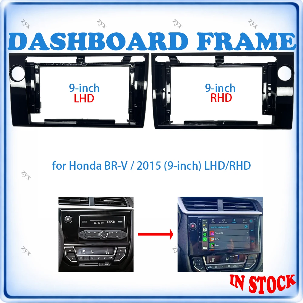 

Car Radio Fascia Frame For Honda BR-V 2015 9 inch LHD/RHD With Canbus Decoder & Wiring Harness Car Accessories Plug & Play
