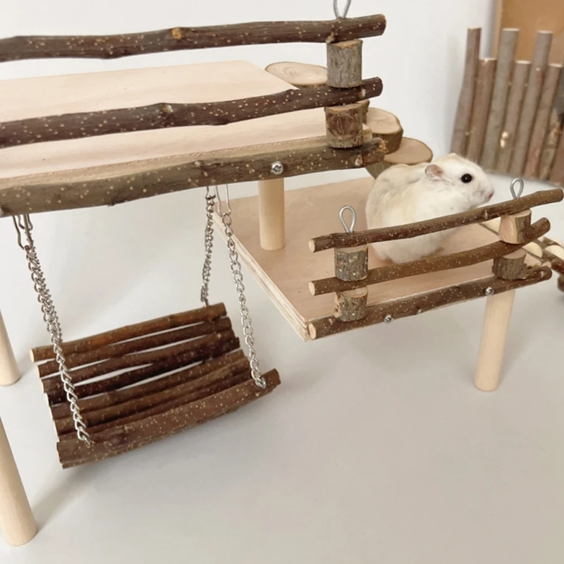 Stackable Hamster Swing Set for Keeping Energetically Pet Entertained and Active Dropship