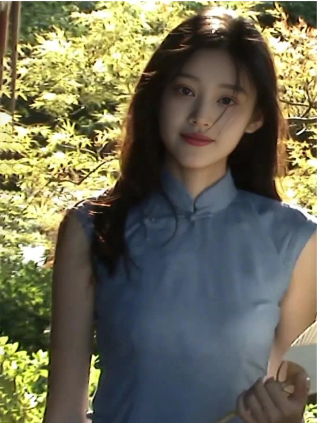 

New Chinese Sle Vintage Republic Blue Slimming Split Dr Faionable High Waist Long Skirt for Young Women Daily Wear