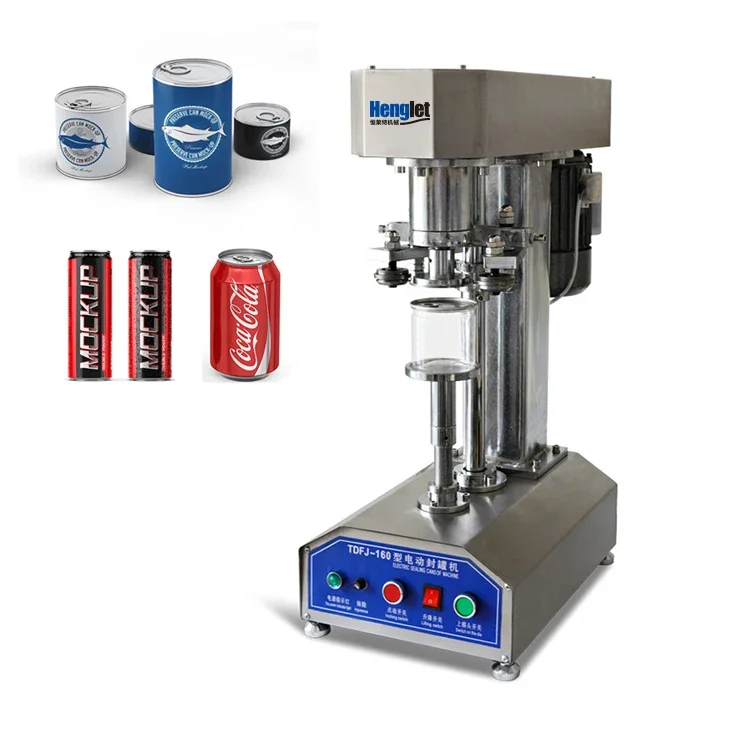 Aluminium PET Cans Beverage Semi-Automatic Tin Can Juice Soft Drinks Making Canning Sealing Machine