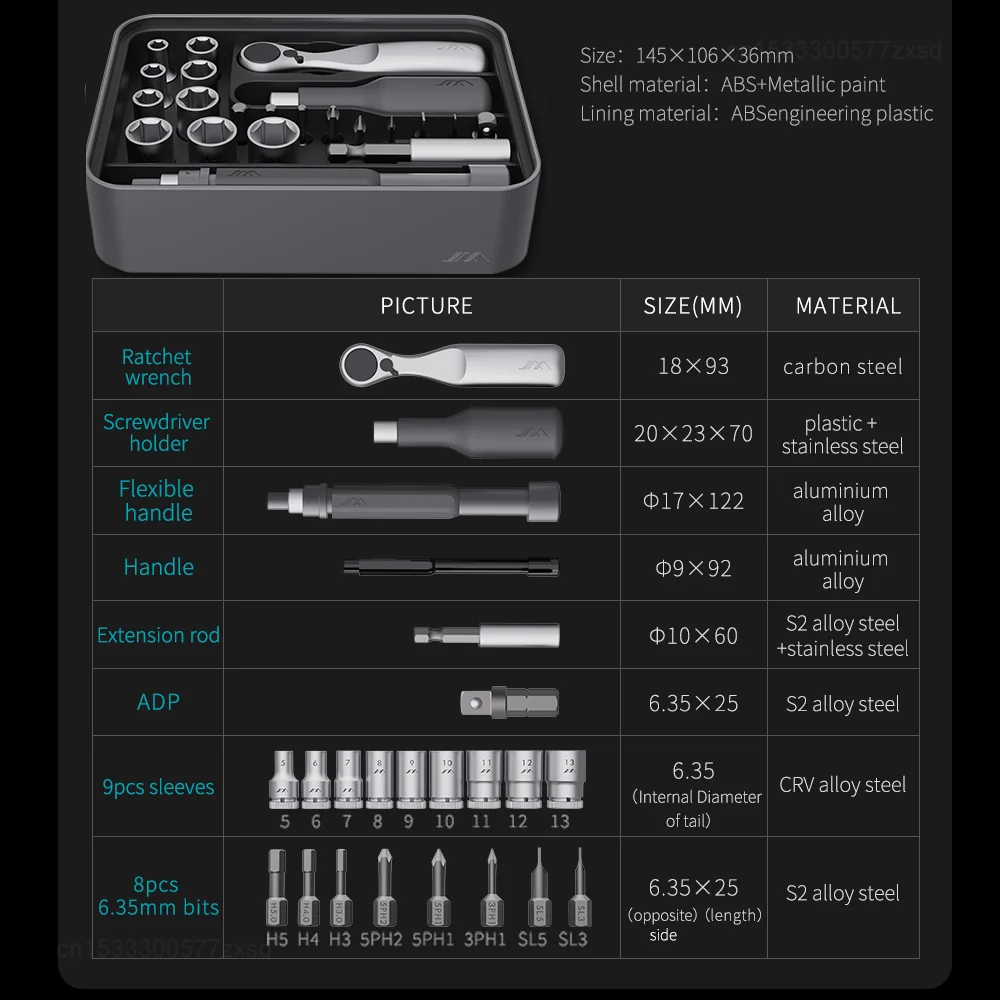 Xiaomi JIMI 100 IN 1 FM3 Screwdrivers Set S2 Magnetic Precision Replaceable Multi-purposed Tweezer Pry Bar Kit Screwdriver Tools