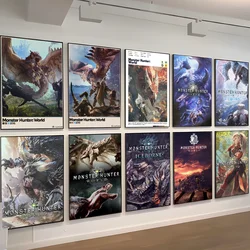 Classic Video Games Monster Hunter Anime Posters Sticky HD Quality Wall Art Retro Posters For Home Kawaii Room Decor