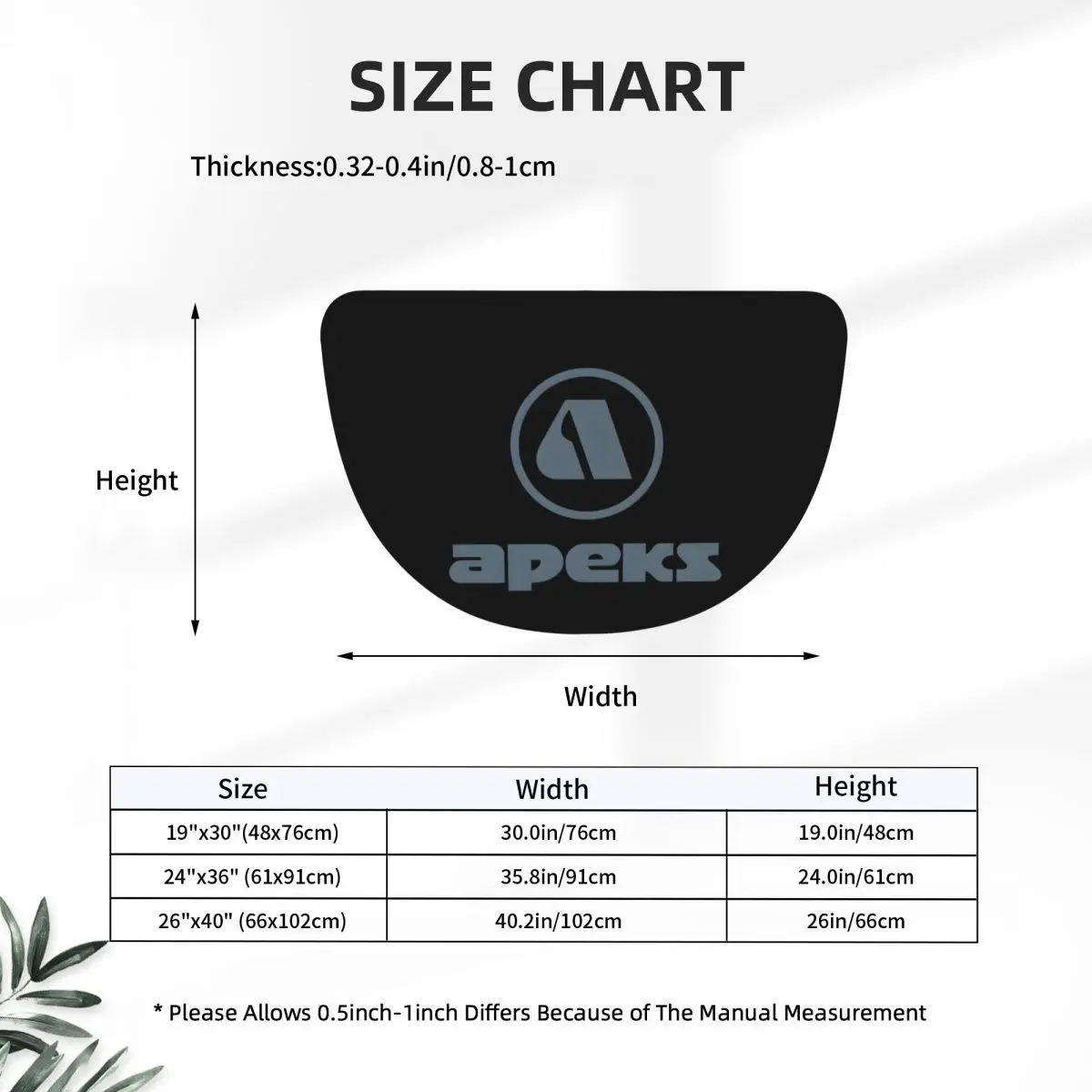 Apeks Scuba Diving Equipment Soft Flannel Half Round Doormat Non Slip Bathroom Mat Absorbent Floor Carpet for Garage