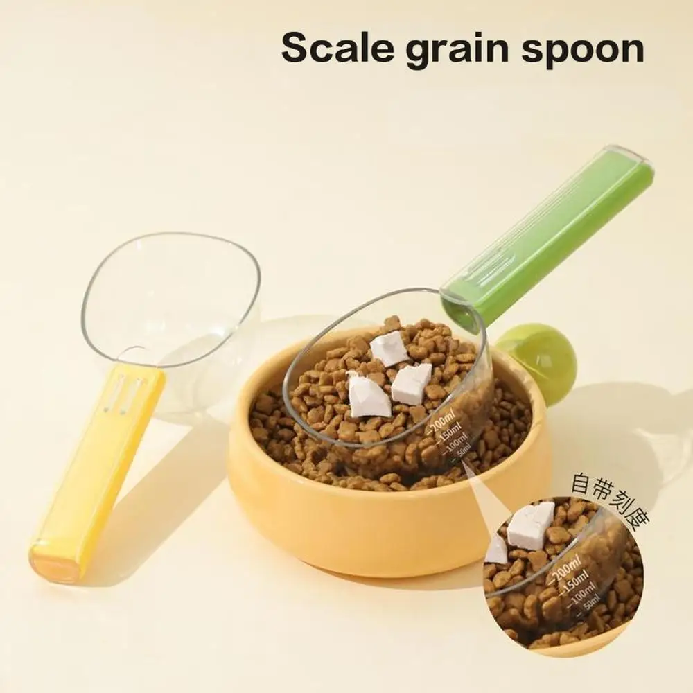 

Candy colored hanging scale semi transparent food spoon, cat food shovel, feeding spoon, pet measuring spoon