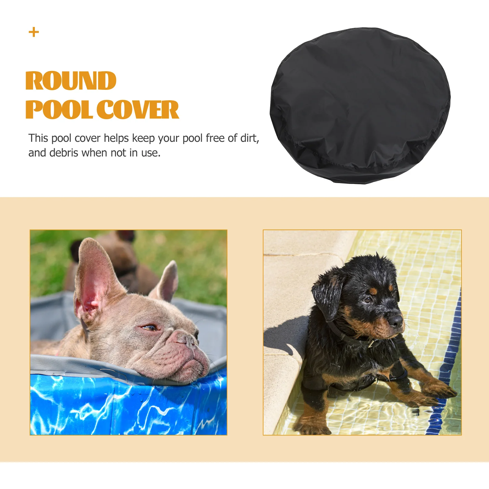 

210D Oxford Cloth Outdoor Pool Cover Round Pool Protective Cover Foldable Spa Pool Cover For Swimming Pool Tub